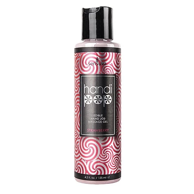 Sensuva Handipop Strawberry Hand Job Massage Gel 125 ml - żel do masażu