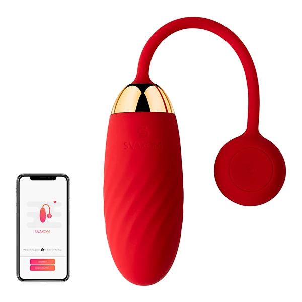 Svakom Ella Vibrating Egg Red - wibrujące jajeczko , Czerwony