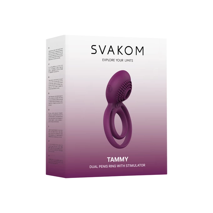 Svakom Tammy Vibrating Ring Violet - Wibrujący pierścień na penisa, Fioletowy