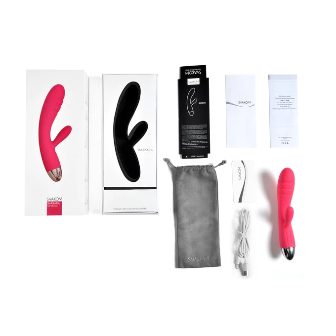 Svakom Barbara Ultra Soft Vibrator Plum Red  - Vibrátor na bod G červený